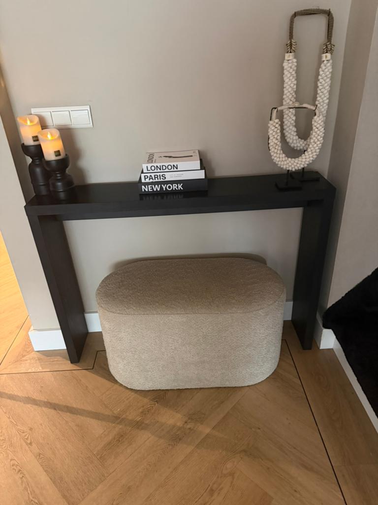 Hotel chique stof poef nieuw, Huis en Inrichting, Rond, Nieuw, Minder dan 50 cm, Ophalen of Verzenden