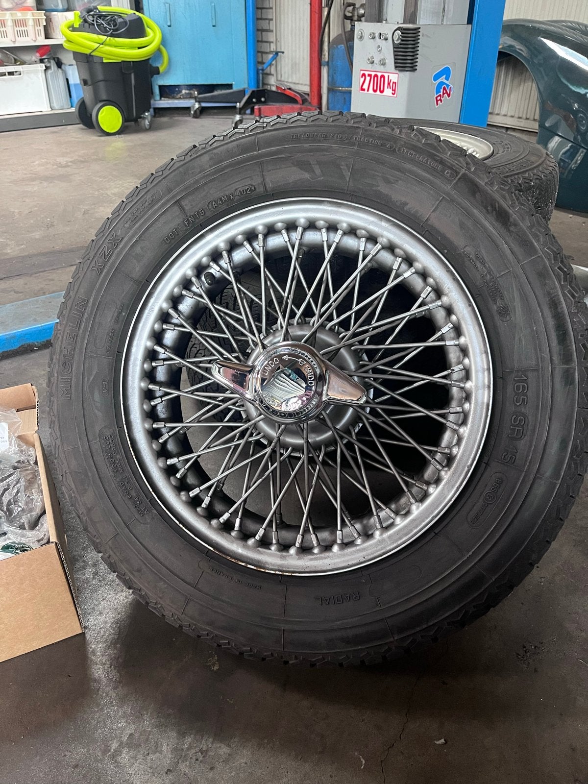15 inch spaakwielen met Michelin XZX banden voor Triumph, Ophalen, Overige, Gebruikt, 15 inch