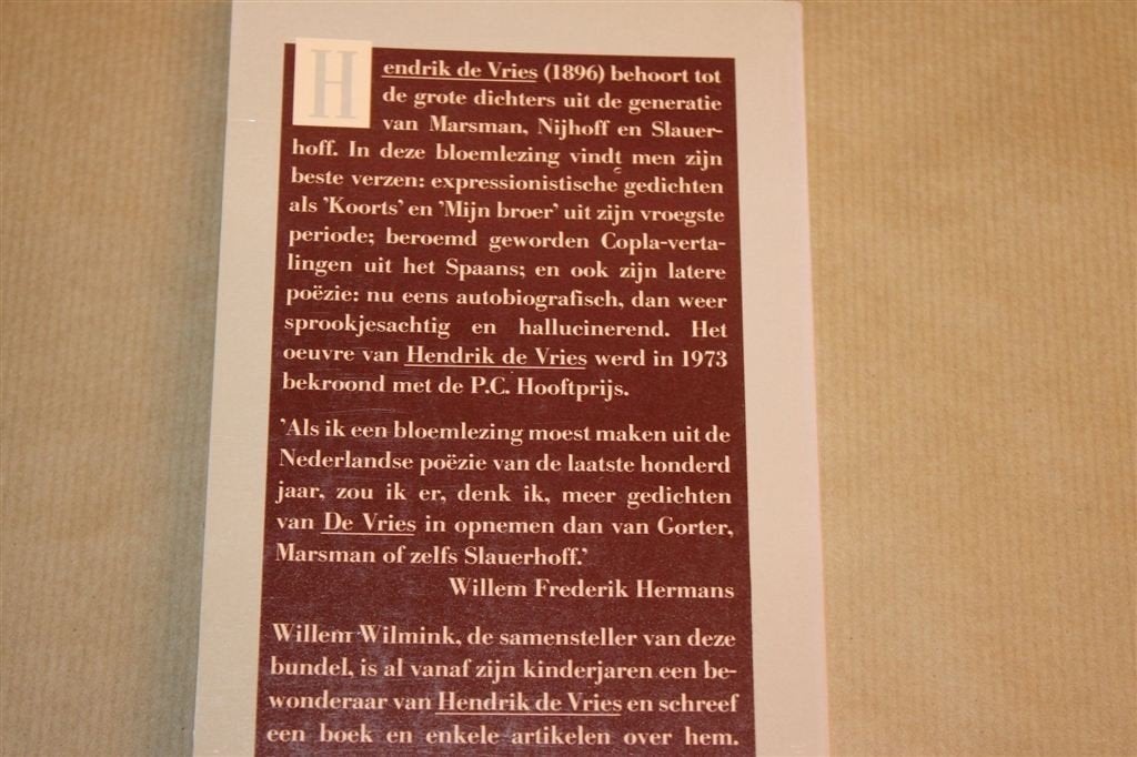 Hoor! Zo is Nooit Gezongen — Hendrik de Vries, Bloemlezing, Ophalen of Verzenden, Gelezen