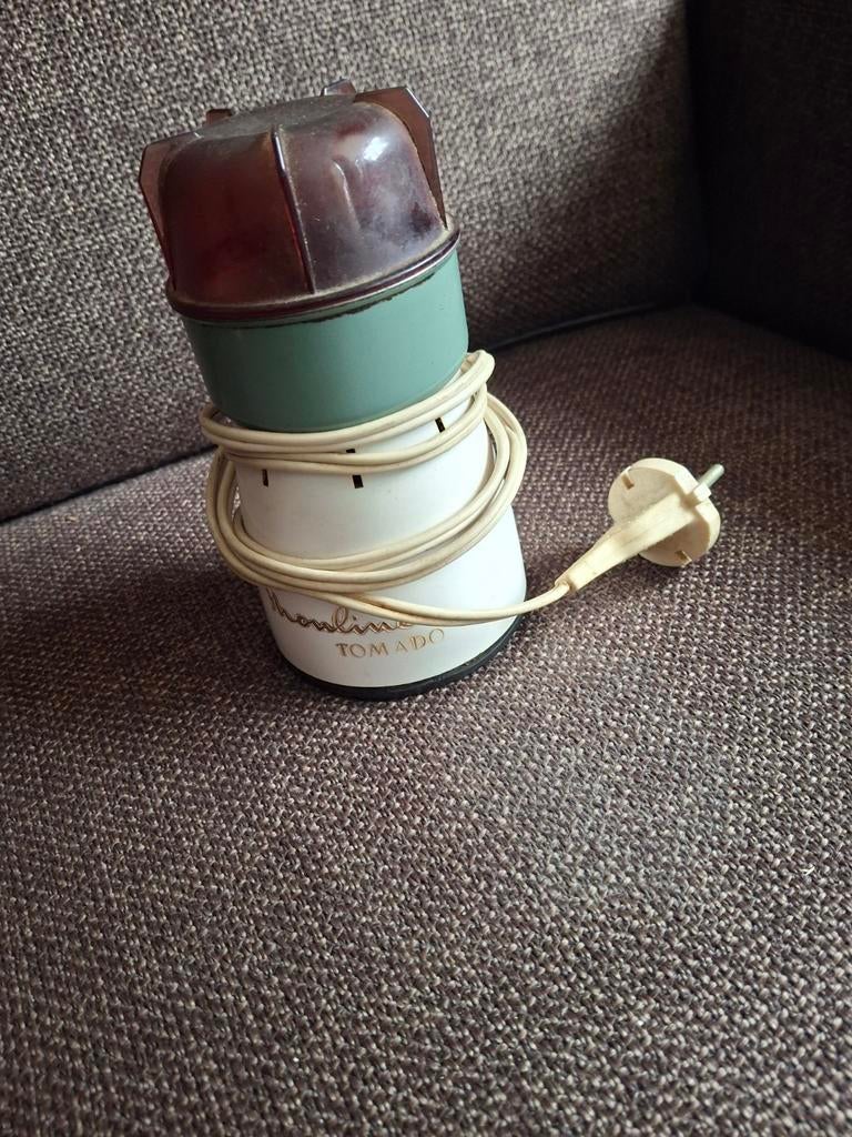 Antieke Moulinex Tomado koffiemolen met groene rand, Ophalen of Verzenden