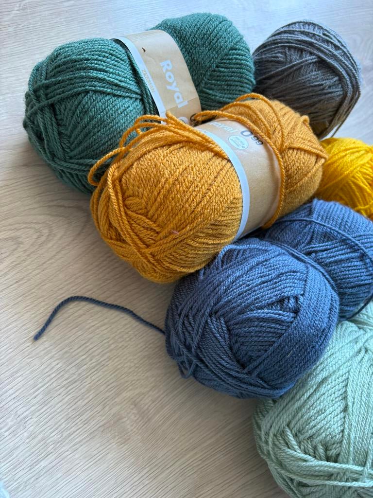 Garen/wol pakket Zeeman Royal diverse kleuren, Ophalen, Gebruikt, Breien of Haken, Wol of Garen