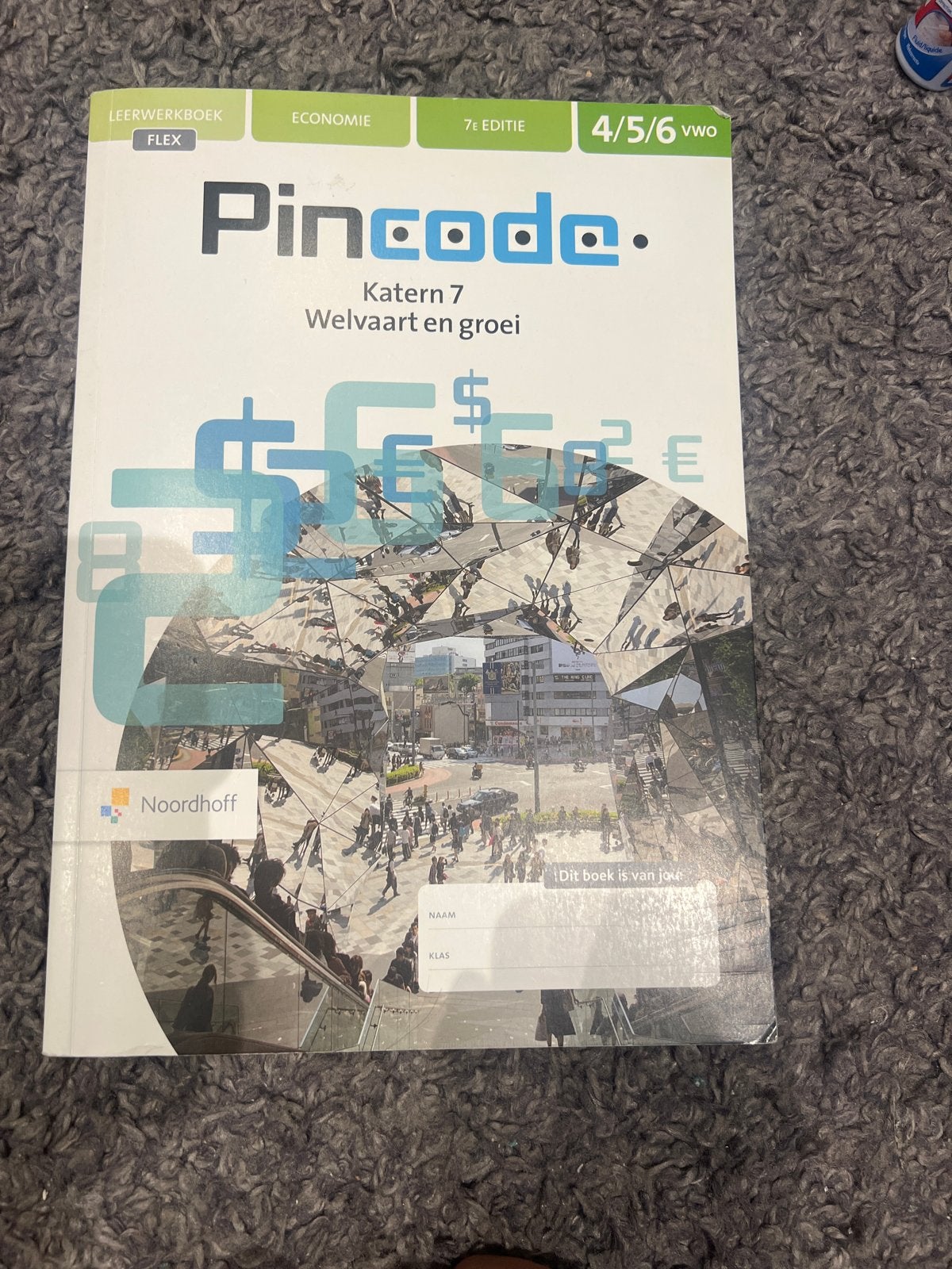 Pincode Economie 4/5/6 VWO Leerwerkboek Katern 7, Ophalen of Verzenden, Gamma, Zo goed als nieuw