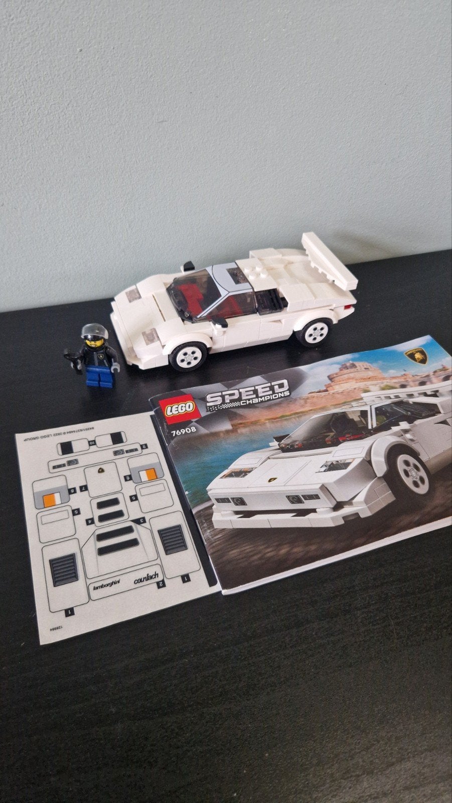 LEGO Speed Champions 76908 Lamborghini Countach, Kinderen en Baby's, Speelgoed | Duplo en Lego, Lego, Zo goed als nieuw, Compleet