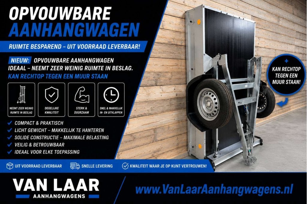 Degelijjke Opvouwbare Opklapbare Kiepbare Aanhangwagen, Niet ingevuld, Niet ingevuld, Nieuw, Ophalen of Verzenden