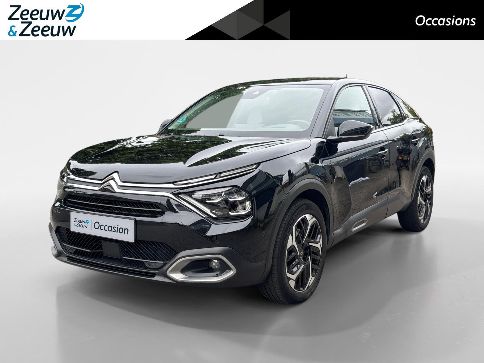 Citroen C4 1.2 Puretech Shine AUTOMAAT NAVI AIRCO CAMERA PAR, Auto's, Gebruikt, 1199 cc, Leder en Stof, Zwart