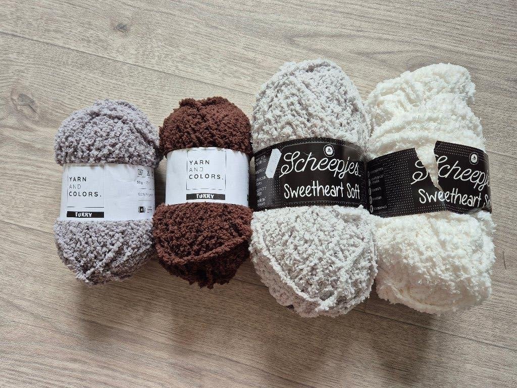Teddy garens - 4x, Ophalen of Verzenden, Nieuw, Breien of Haken, Wol of Garen