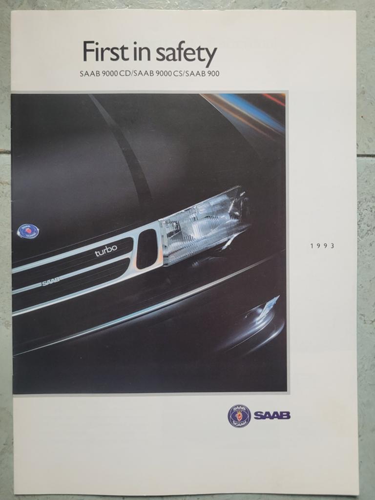 Folder SAAB 9000 van 1994, Ophalen of Verzenden