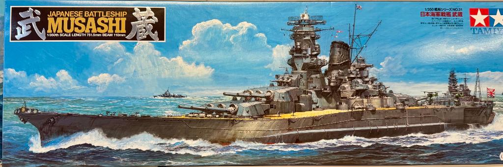 Coelianmodels, Tamiya 78031, IJN Musashi, 1/350, € 154,99, Hobby en Vrije tijd, Modelbouw | Boten en Schepen, Ophalen, Nieuw, 1:200 of kleiner