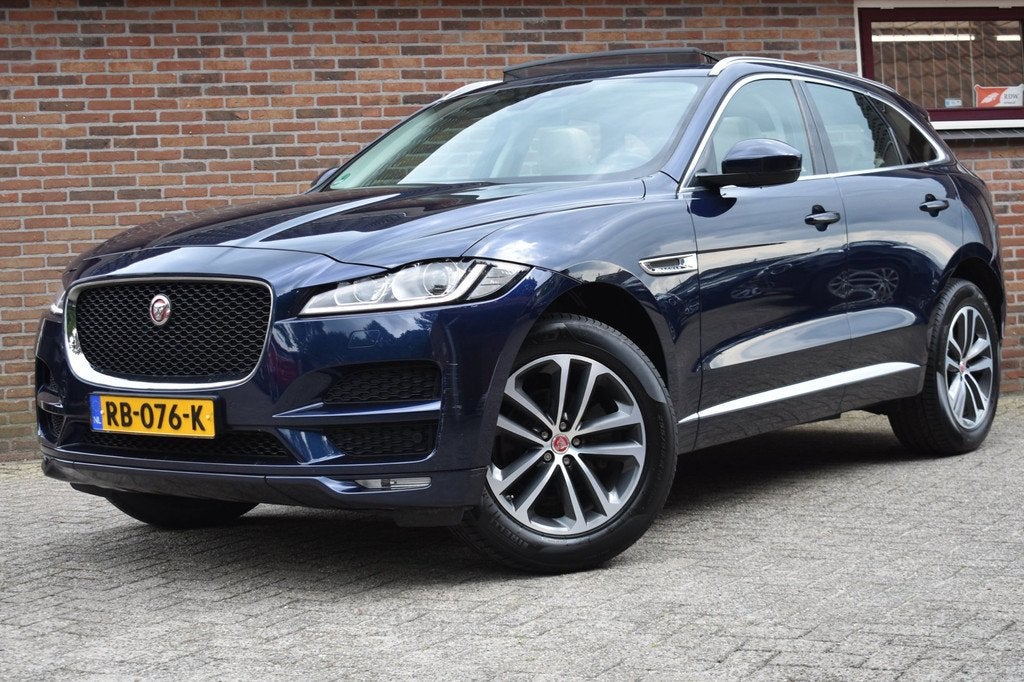 Jaguar F-PACE 2.0 Portfolio AWD 20d '17 Pano Xenon Clima Nav, Auto's, Jaguar, Automaat, Gebruikt, 4 cilinders, Blauw