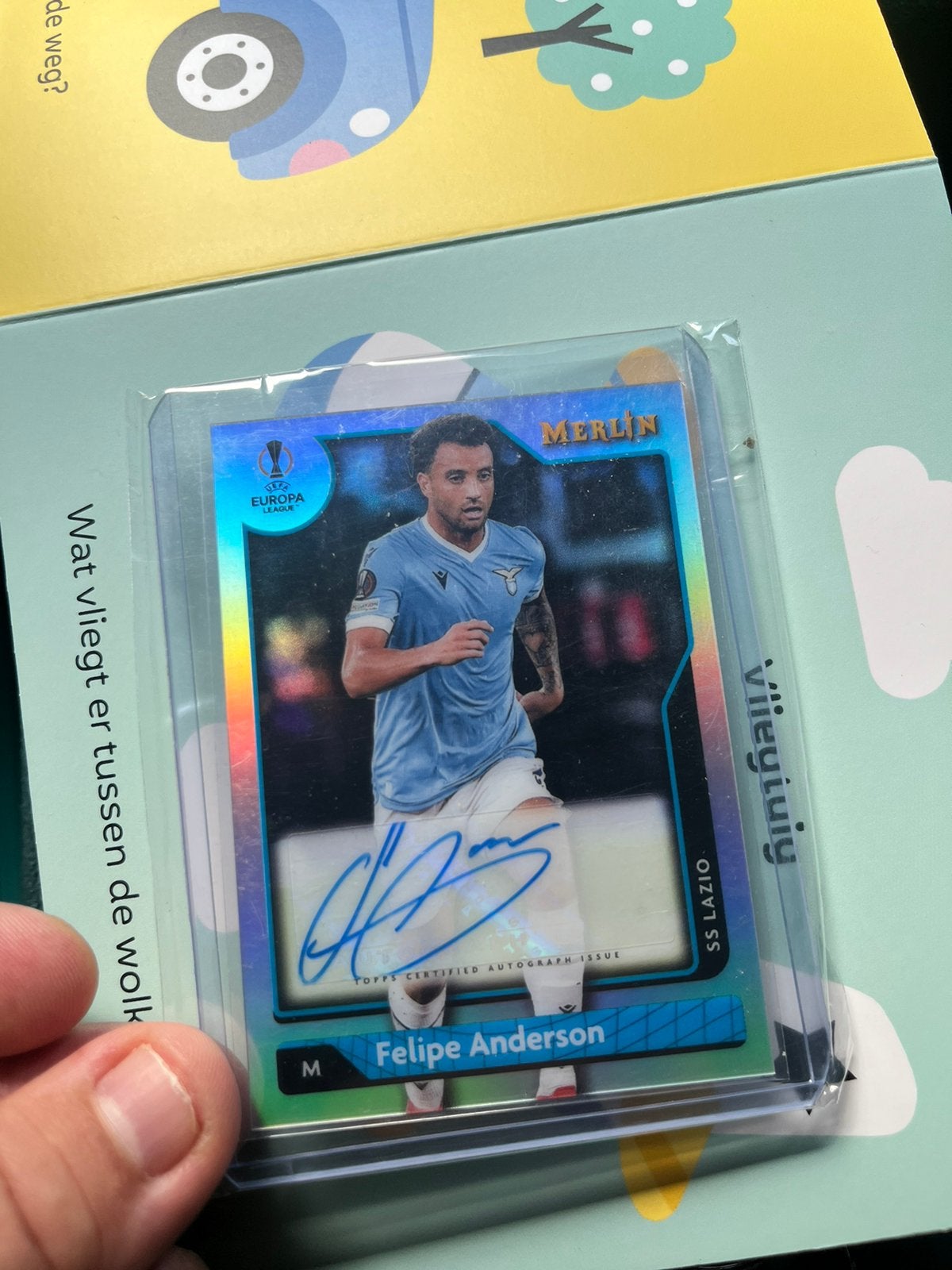 Topps merlin 2021 Felipe Anderson signiture, Ophalen of Verzenden, Zo goed als nieuw, Plaatje