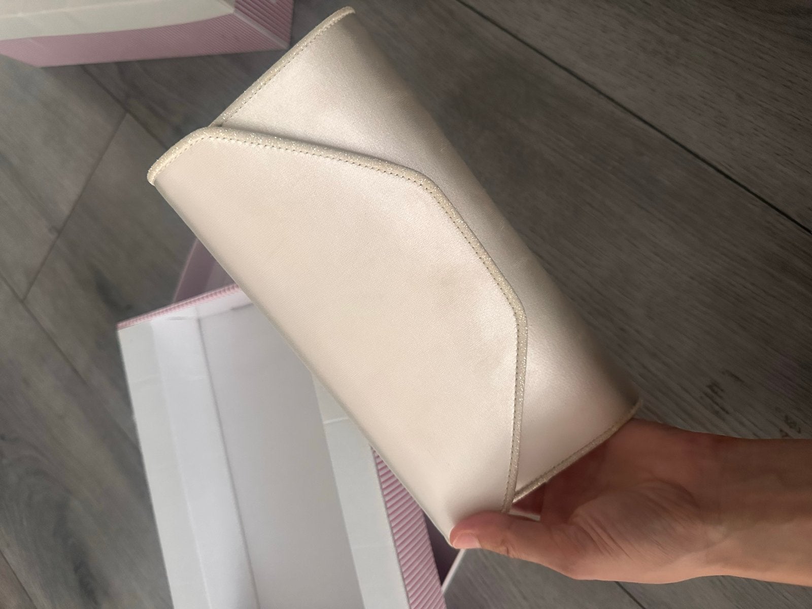 Rainbow Club Roxi Avondtasje Ivoor Fijn Glimmer, Ophalen of Verzenden, Zo goed als nieuw, Beige, Avondtasje