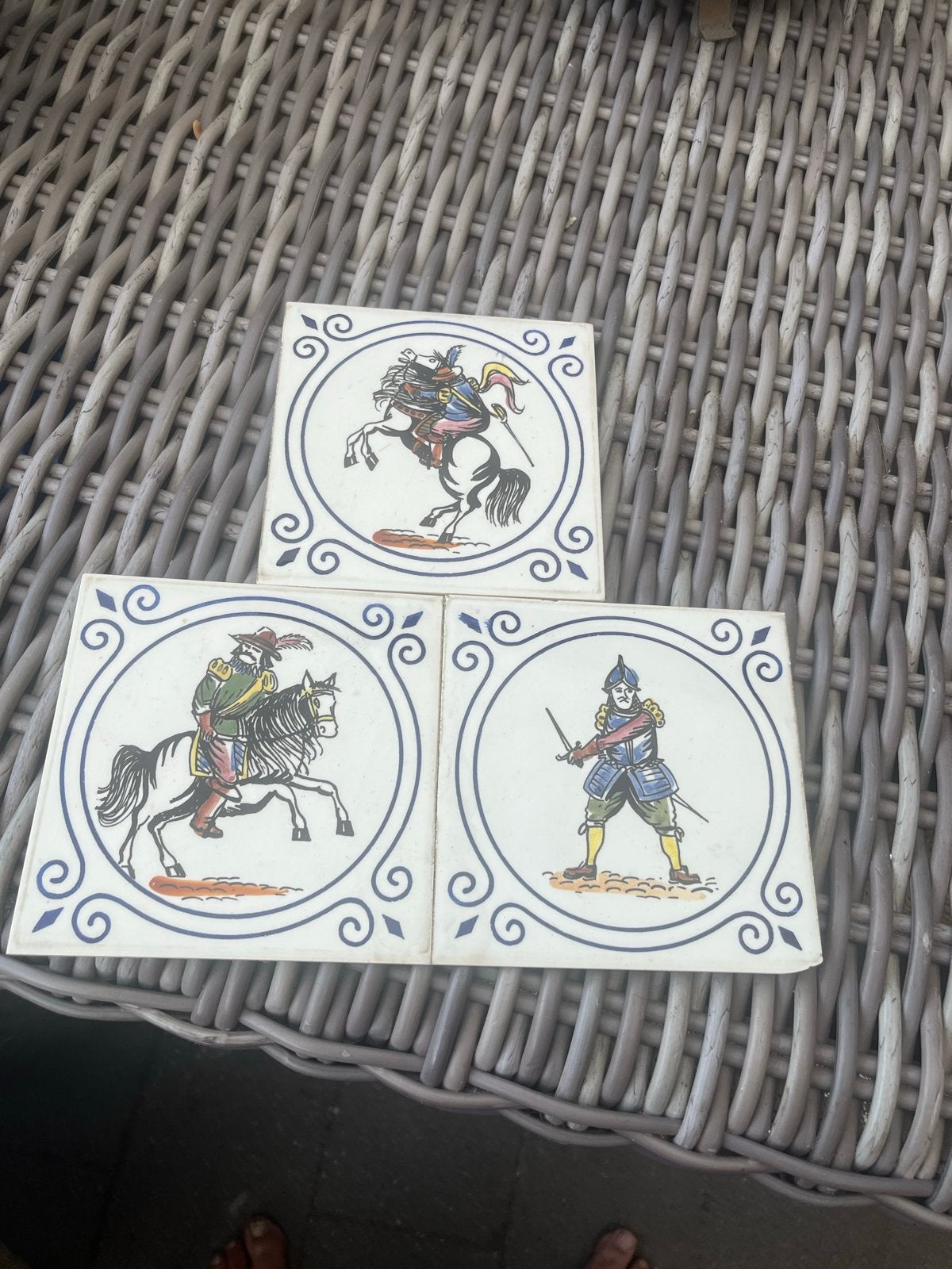Drie Oud Hollandse Tegeltjes 15x15 cm - Taferelen, Ophalen of Verzenden