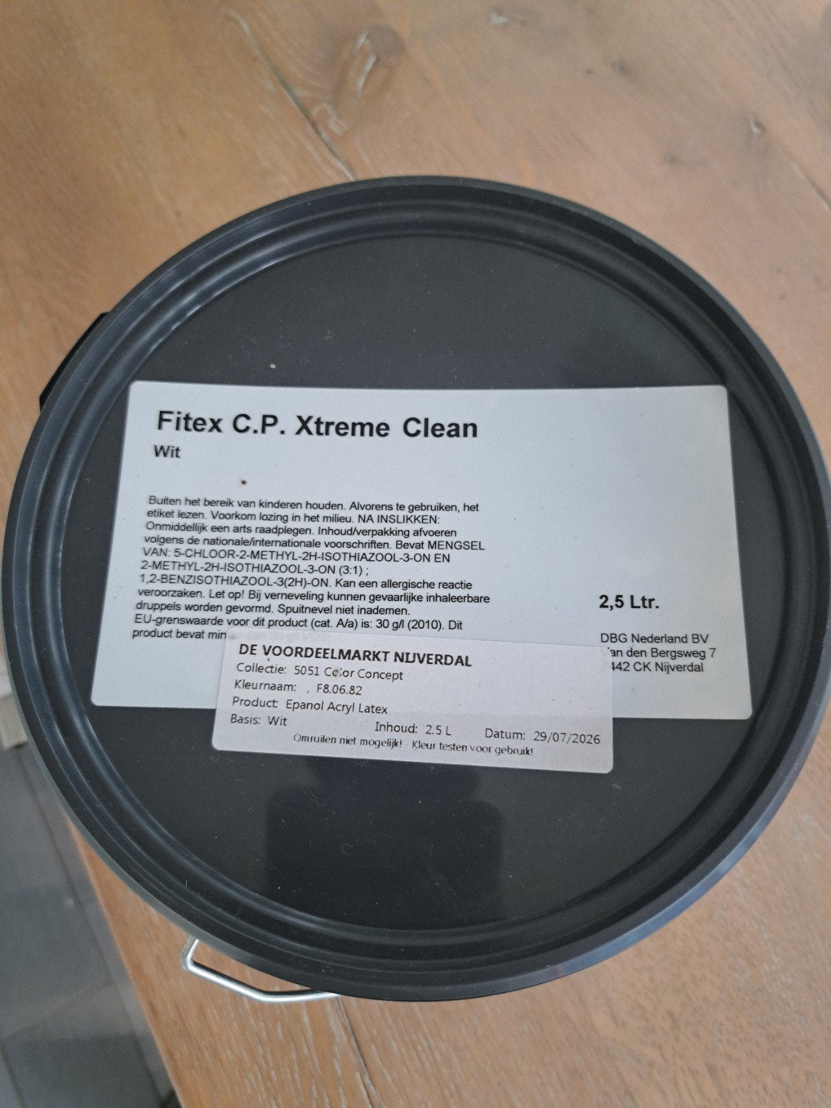 Fitex C.P. Xtreme Clean Parelwit Verf 2.5 Ltr F8.06.82., Doe-het-zelf en Verbouw, Verf, Beits en Lak, Wit, Nieuw, Ophalen of Verzenden