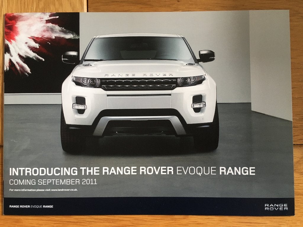 3x Range Rover Evoque folders brochures persfoto 2011 + 2007, Boeken, Ophalen of Verzenden, Zo goed als nieuw, Overige merken