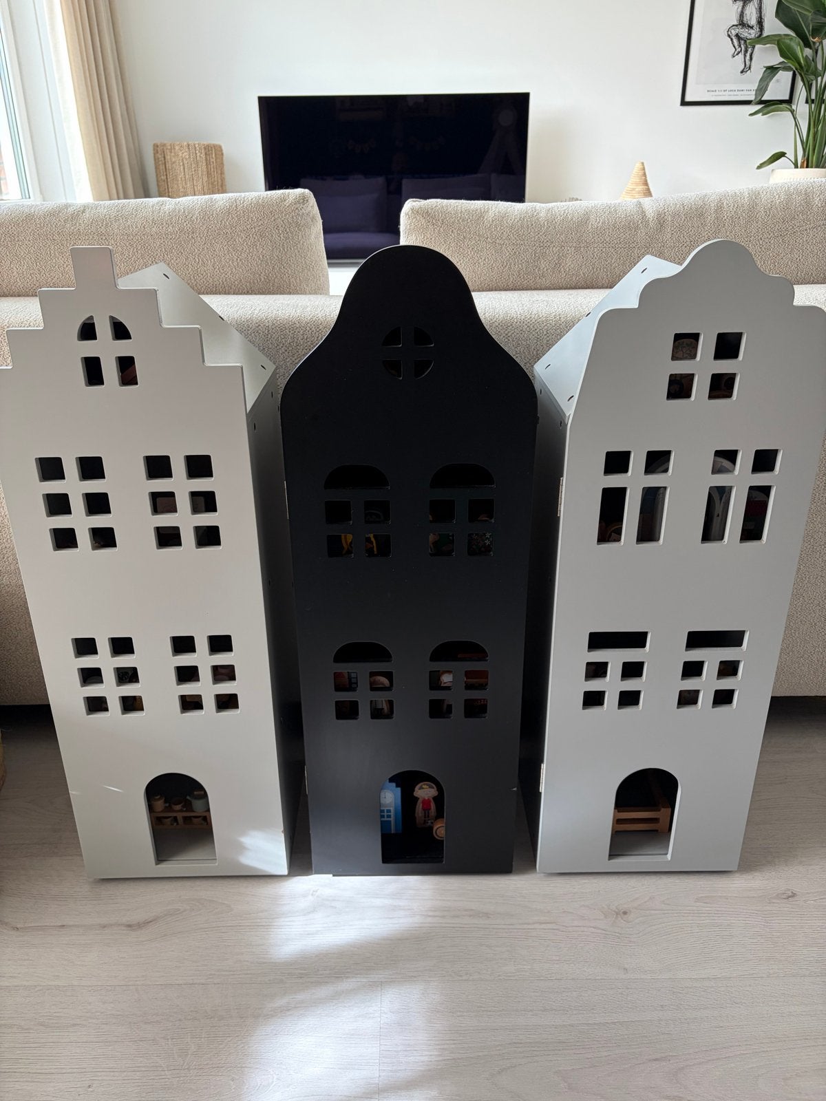Grachtenpanden HEMA met Little Dutch en HEMA inrichting, Ophalen of Verzenden, Zo goed als nieuw, Poppenhuis