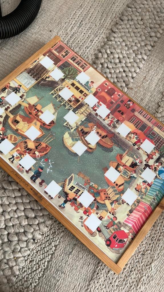 Vintage Magneten spel in houten doos Ali Mitgutsch, Ophalen of Verzenden, Gebruikt