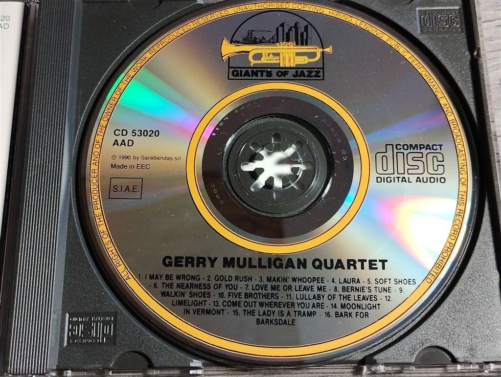 Gerry Mulligan Quartet - Paris 1954, Ophalen of Verzenden, 1960 tot 1980, Zo goed als nieuw, Jazz