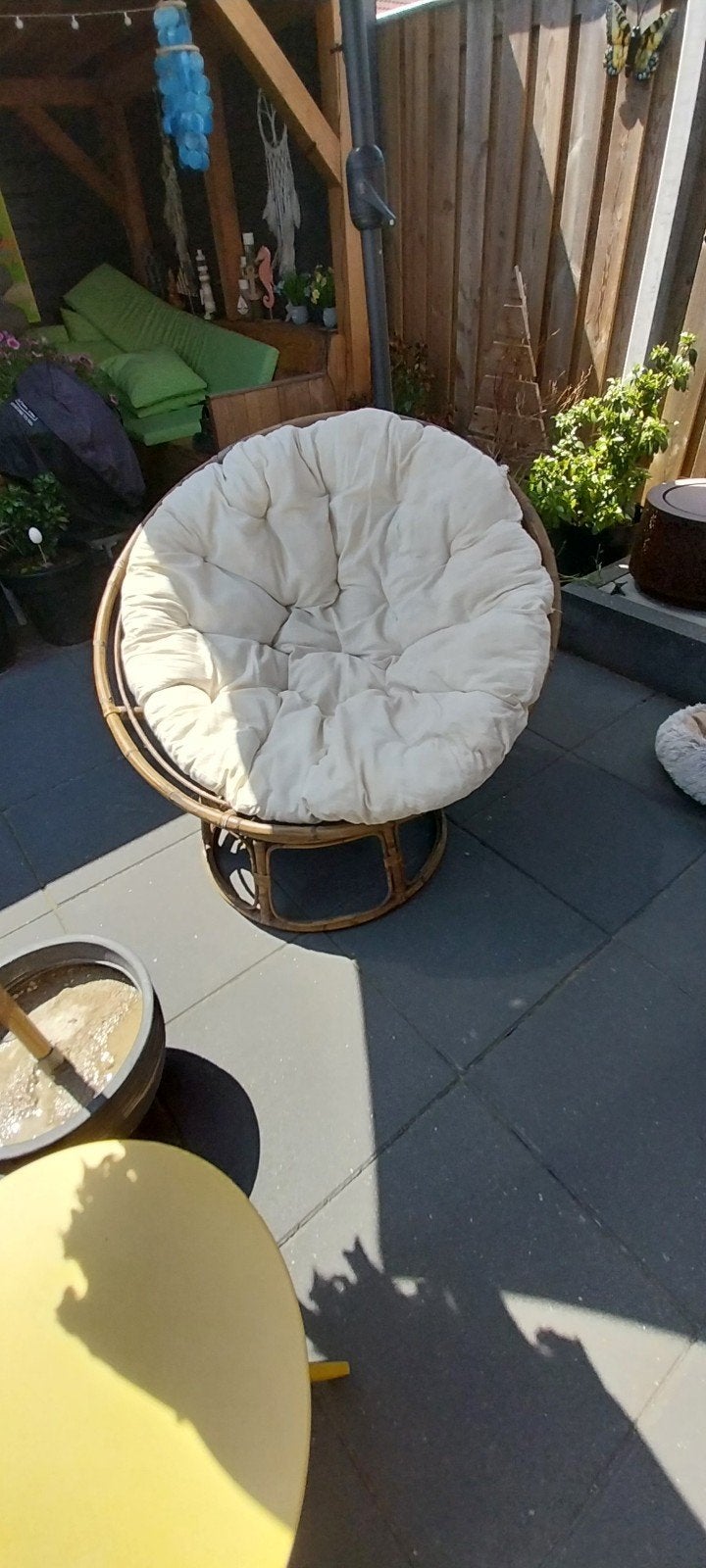 Comfortabele Papasan stoel met kussen, Ophalen, Gebruikt, Overige kleuren, Bohemian, Relax, Lounge