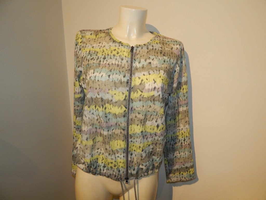 Marccain mooi vest wol print breisel kleuren rits N3/M, Maat 38/40 (M), Overige kleuren, Verzenden, Zo goed als nieuw