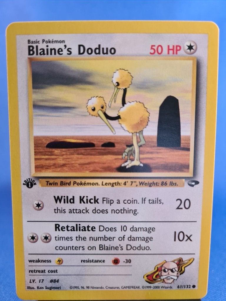 Blaine's Doduo 61/132 - Gym Challenge (1st edition, Verzenden, Gebruikt
