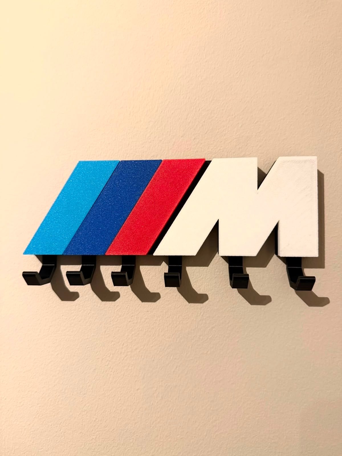 BMW M-logo sleutelhouder met 6 haken, Wandkapstok, Kunststof, Ophalen of Verzenden, Zo goed als nieuw
