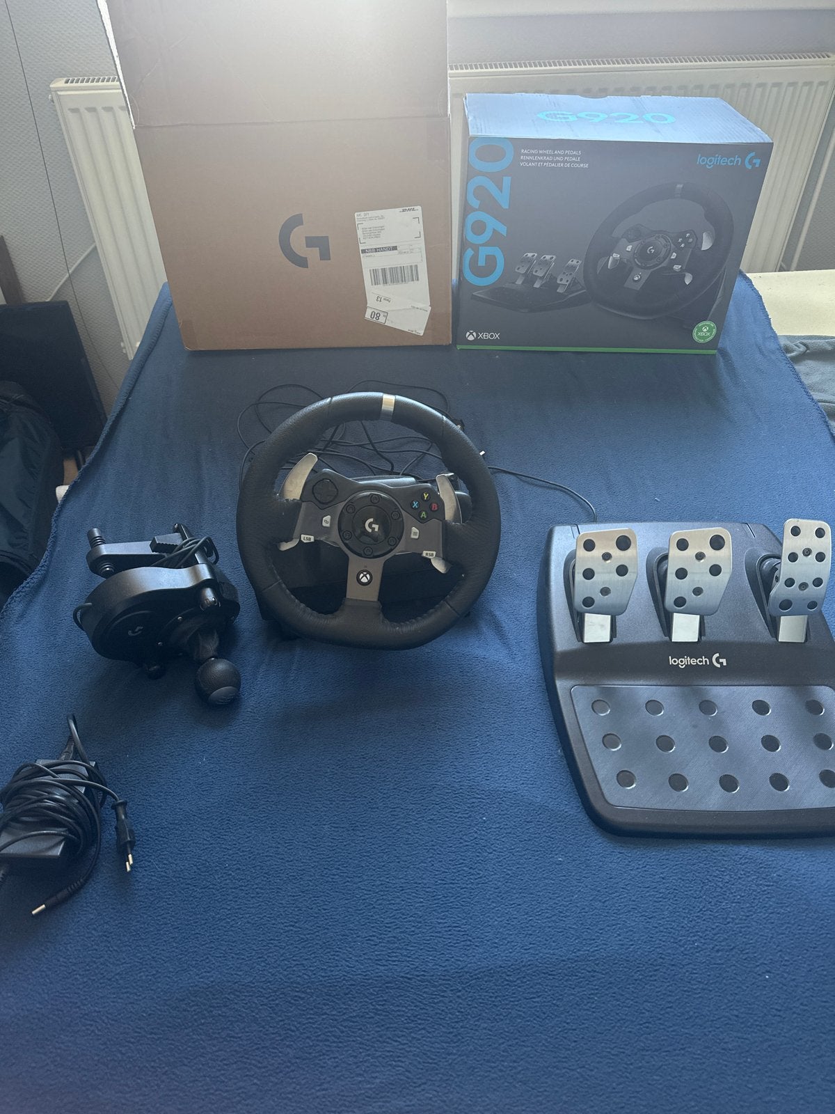 Logitech G920 Driving Force racestuur complete set, Spelcomputers en Games, Spelcomputers | Overige Accessoires, Zo goed als nieuw