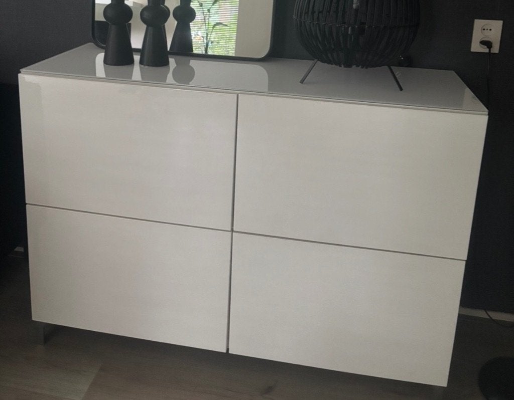 Besta kastdeurjes wit hooglans, Ophalen, Gebruikt