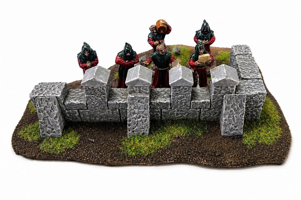 Unieke set van 6 handgeschilderde monniken/priesters, Ophalen of Verzenden, Nieuw, 1:35 tot 1:50, Figuur of Figuren