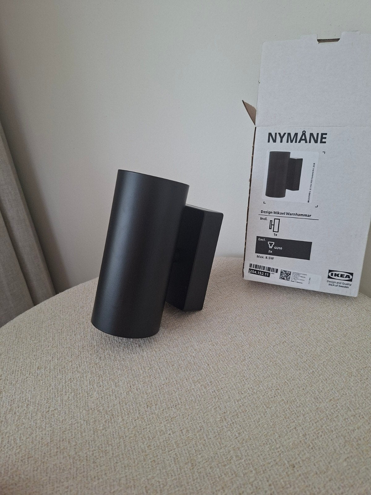 Nieuwe IKEA NYMANE wandlamp - Up/downlighter, Up-/downlighter, Zwart, Nieuw, Ophalen of Verzenden