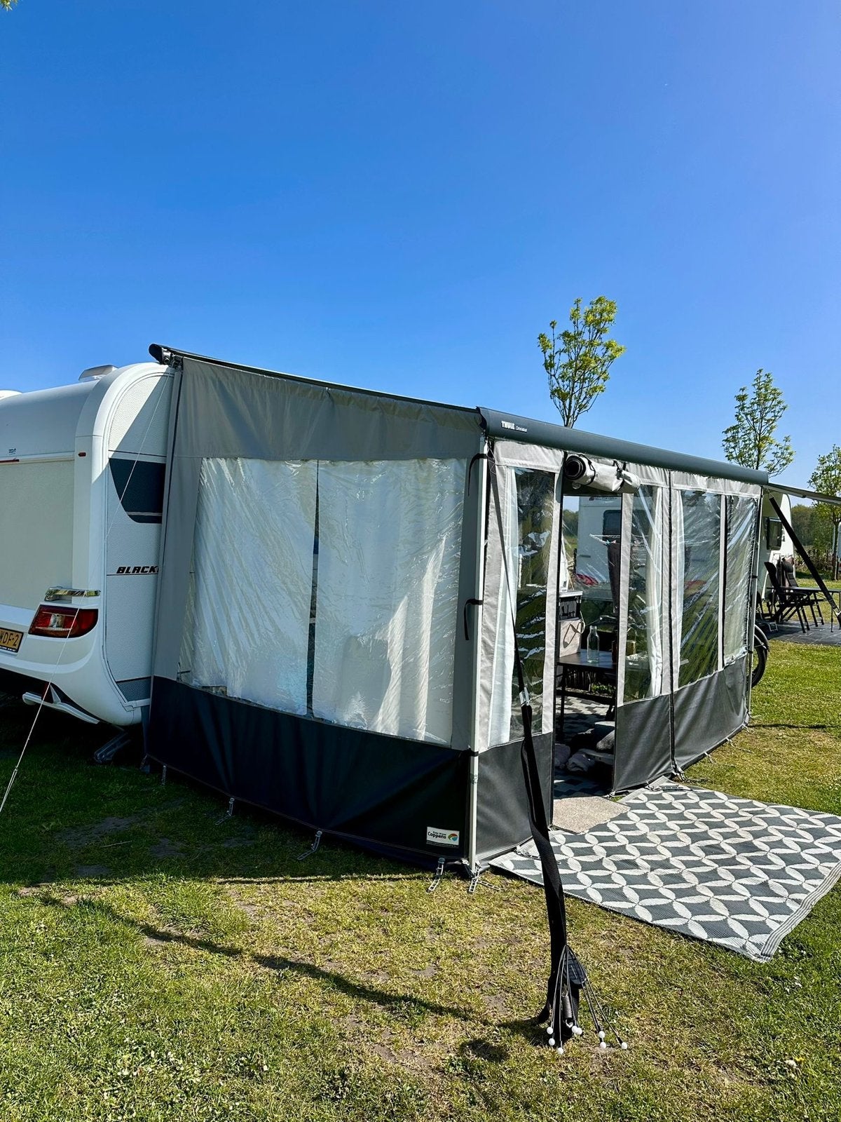 Reda voorwand en Zijwanden voor thule luifel. 4,00 meter, Ophalen, Zo goed als nieuw, Polyester, Thule