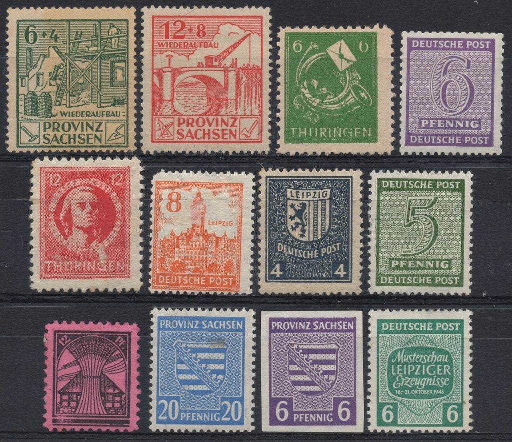Sovjetische Zone - diverse gebieden, Postzegels en Munten, Verzenden, Overige periodes