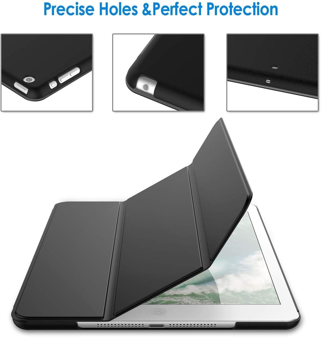 Nieuwe ipad mini 3 cover hoes zwart nieuw, Ophalen of Verzenden, Zo goed als nieuw, 8 inch, Bescherming voor- en achterkant