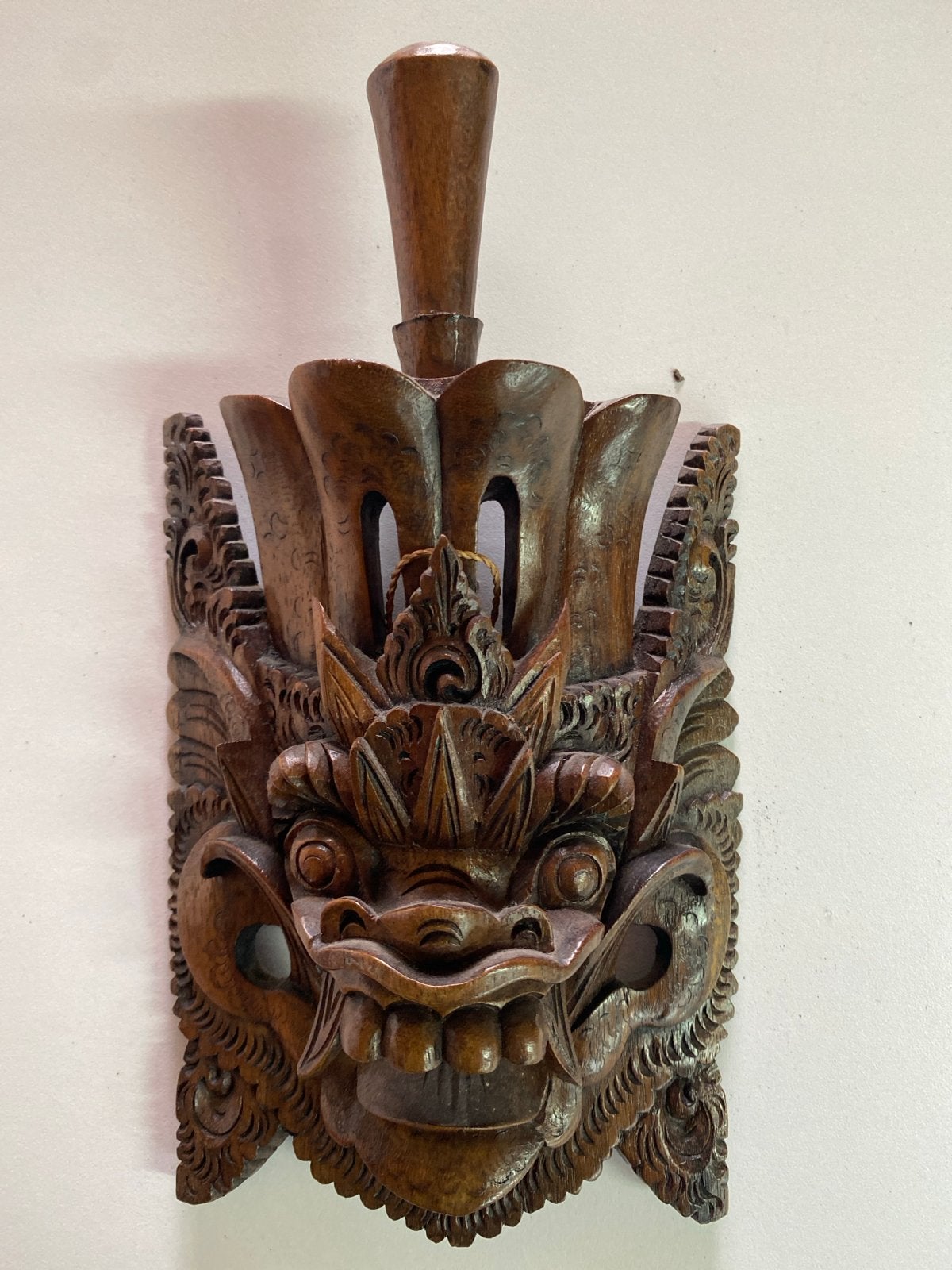 Uniek Balinees houtsnijwerk masker - Draak, Antiek en Kunst, Kunst | Niet-Westerse kunst, Ophalen of Verzenden