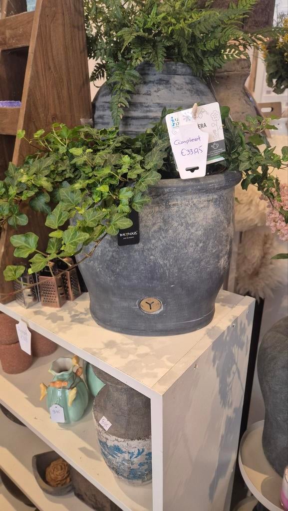 Ovale pot klein ancient clay Brynxz, Tuin en Terras, Bloembakken en Plantenbakken, Ophalen, Overige materialen, Minder dan 30 cm