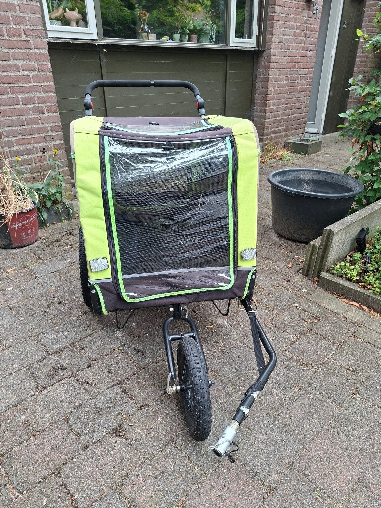 Honden fietskar (zo goed als nieuw), Dieren en Toebehoren, Honden-accessoires, Overige merken, Ophalen, Zo goed als nieuw, Hondenfietskar