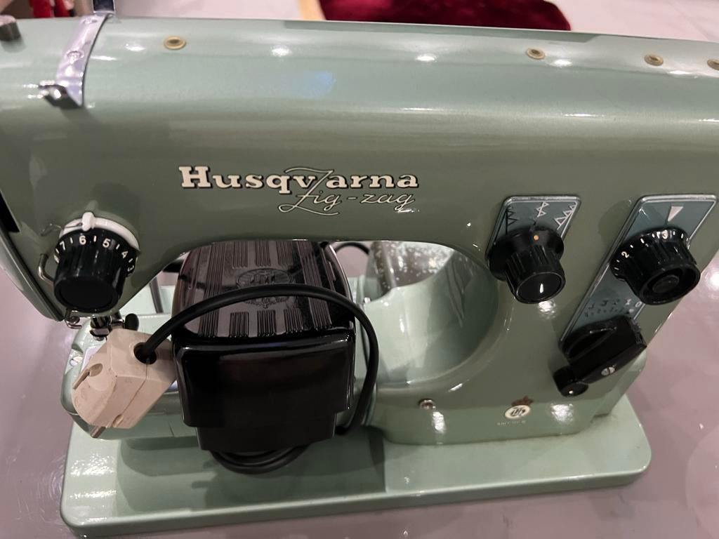 Husqvarna Naaimachine - Vintage Groen, Ophalen, Gebruikt, Naaimachine, Husqvarna