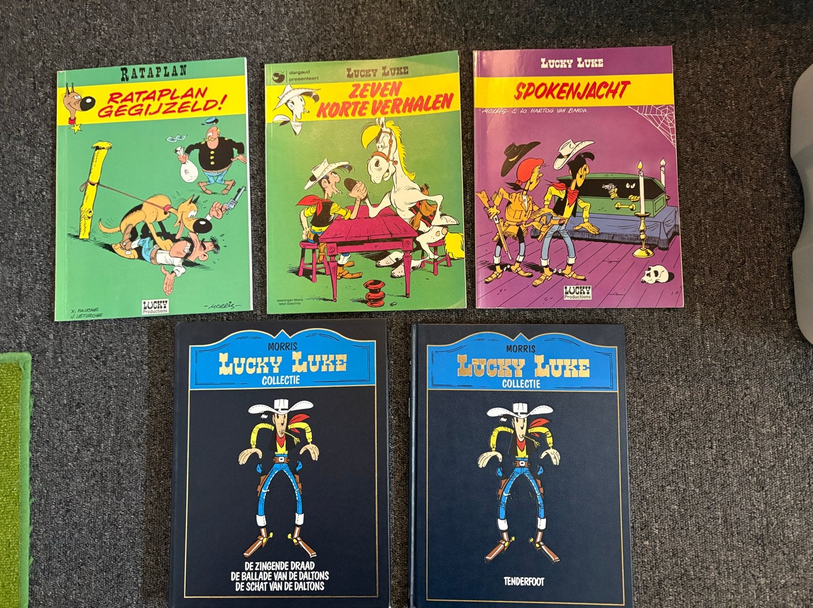5 Lucky Luke stripboeken - Diverse avonturen, Meerdere stripboeken, Ophalen of Verzenden, Gelezen