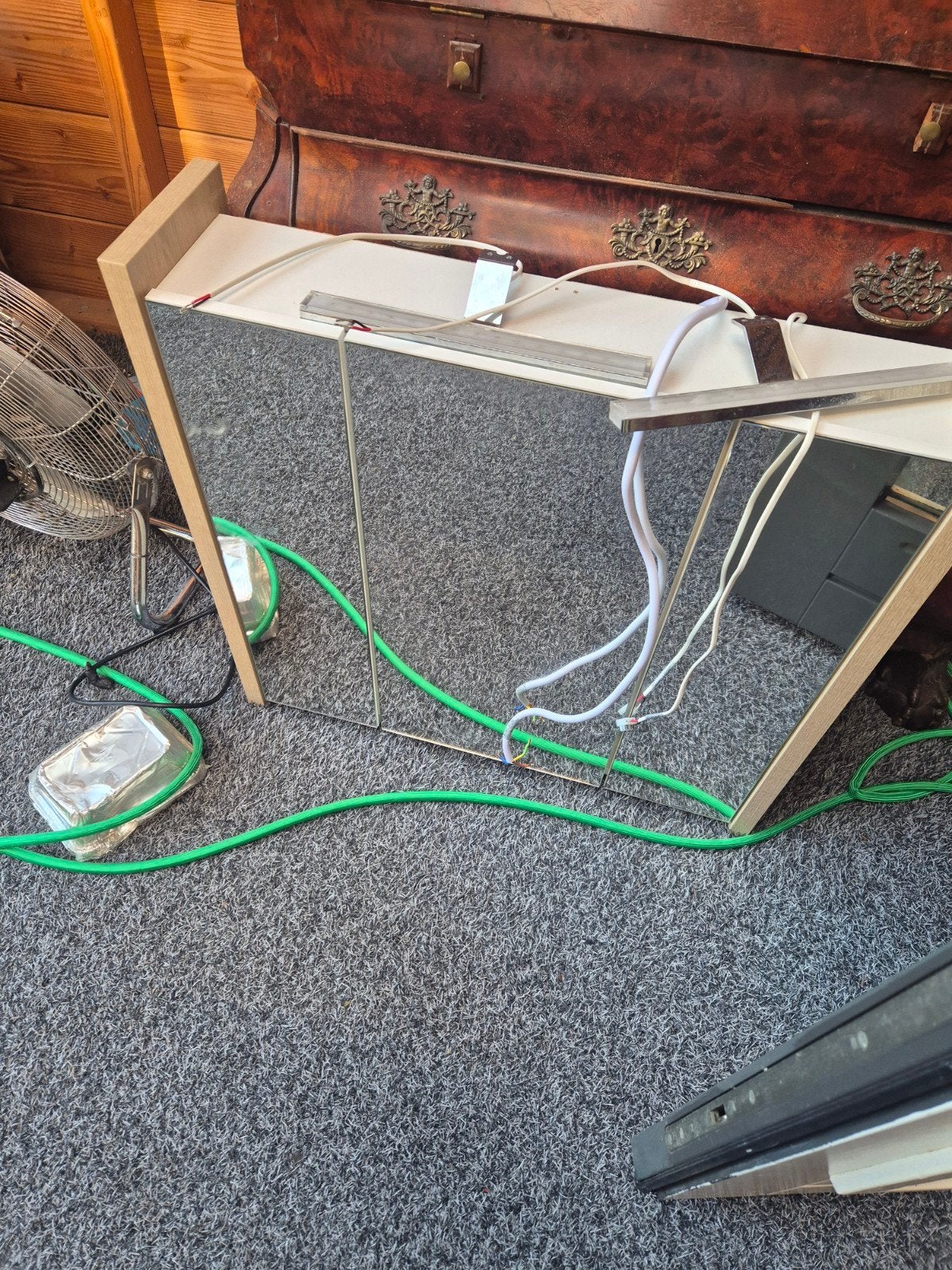 Badkamerkast met spiegel en verlichting, Huis en Inrichting, Badkamer | Badkamermeubels, Minder dan 25 cm, Minder dan 100 cm, Gebruikt