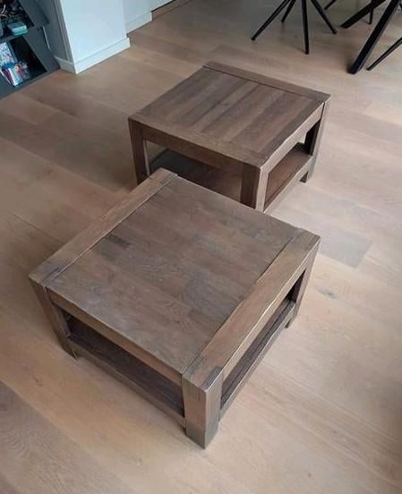 Te koop  salontafels 60/60, Ophalen, Gebruikt, 50 tot 100 cm, Vierkant