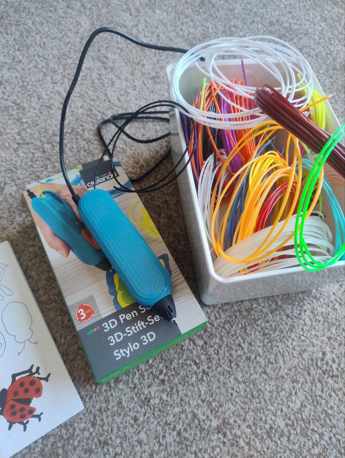 3d pen met heel veel filament, Ophalen