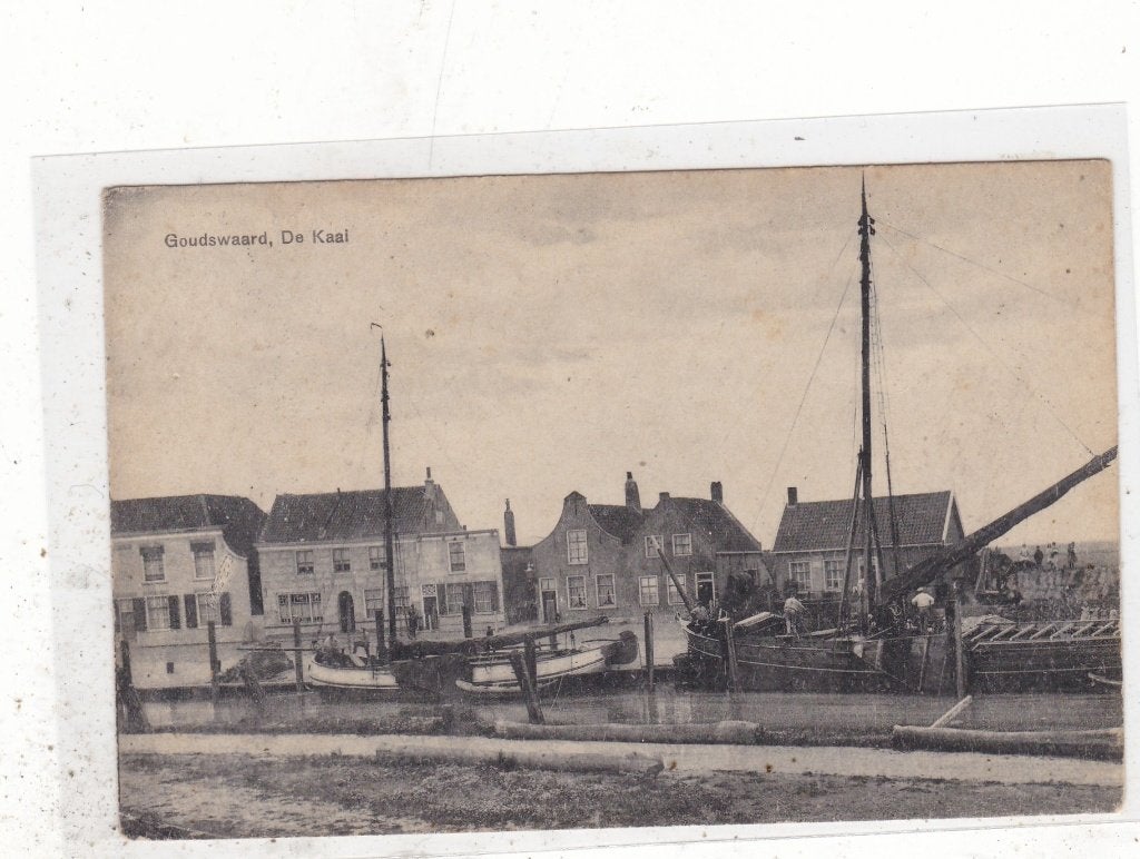 Goudswaard-De Kaai circa 1915, Ophalen of Verzenden, Voor 1920, Gelopen, Zuid-Holland