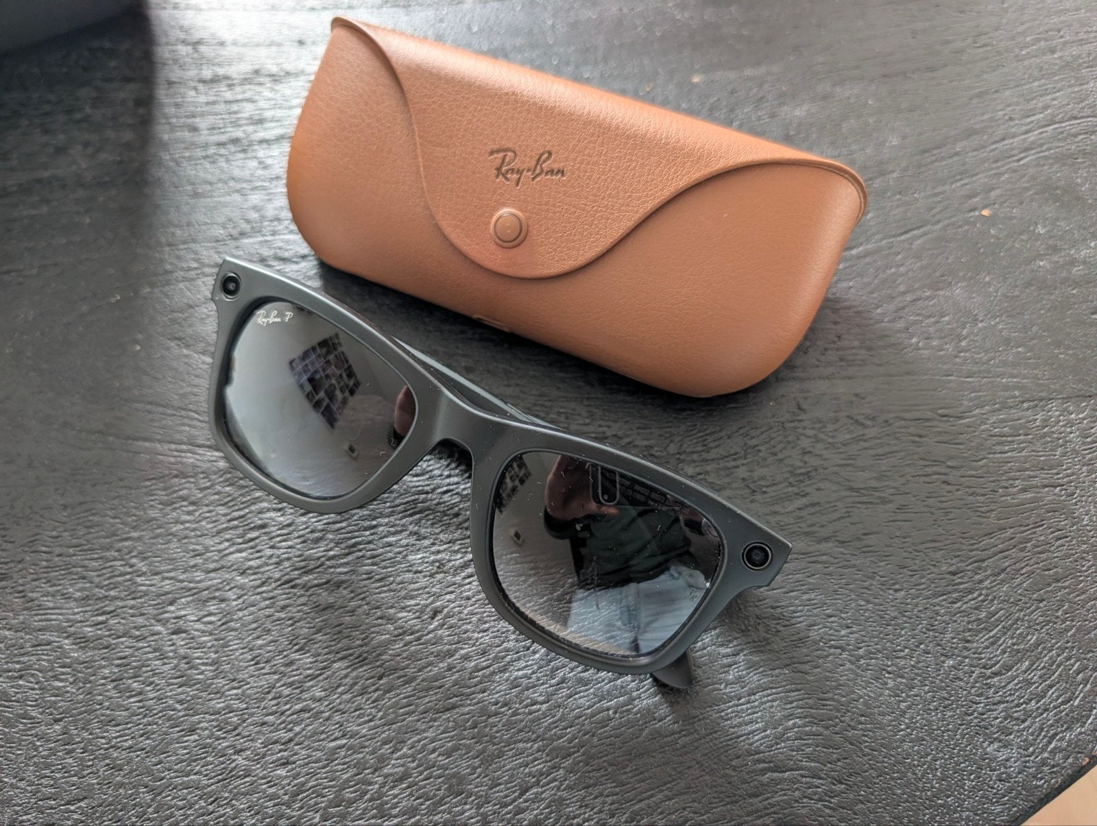 Meta Rayban Wayfarer Gen 2 - Gepolariseerd - Mat zwart, Ophalen of Verzenden, Zo goed als nieuw, Zwart, Ray-Ban