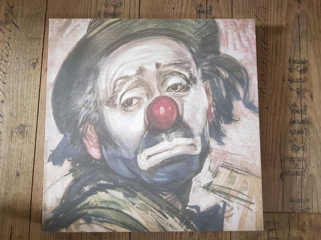 Clown op canvas / pipo schilderij, Antiek en Kunst, Ophalen of Verzenden