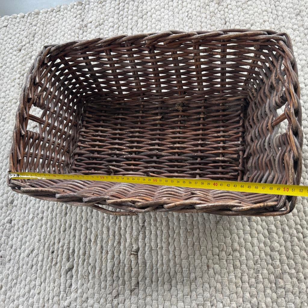 Prachtige rustieke mand, Mand, Ophalen of Verzenden, Zo goed als nieuw, Riet