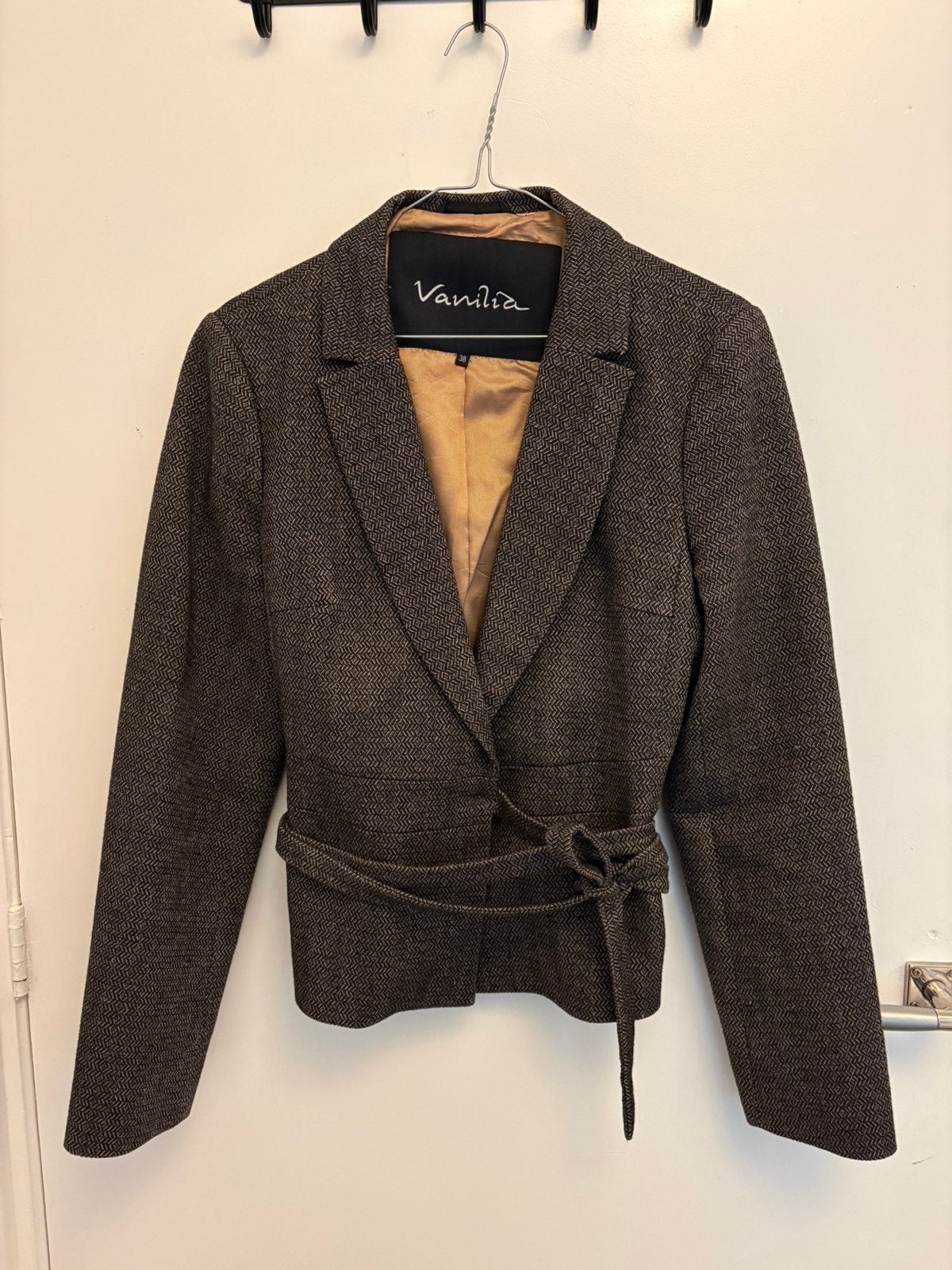 Vanilia overslag jasje colbert, Kleding | Dames, Maat 38/40 (M), Bruin, Verzenden, Jasje