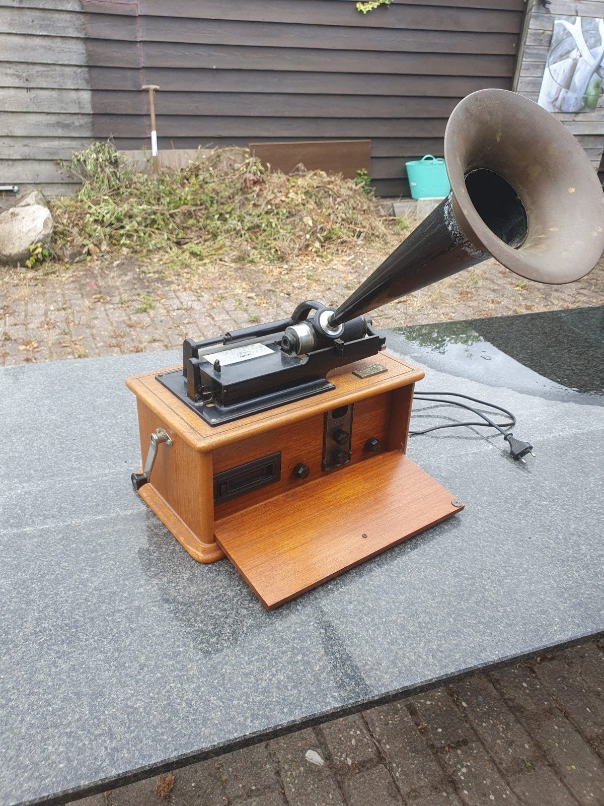 Edison Standard Fonograaf - Platenspeler - Fmradio - replica, Ophalen of Verzenden, Overige merken