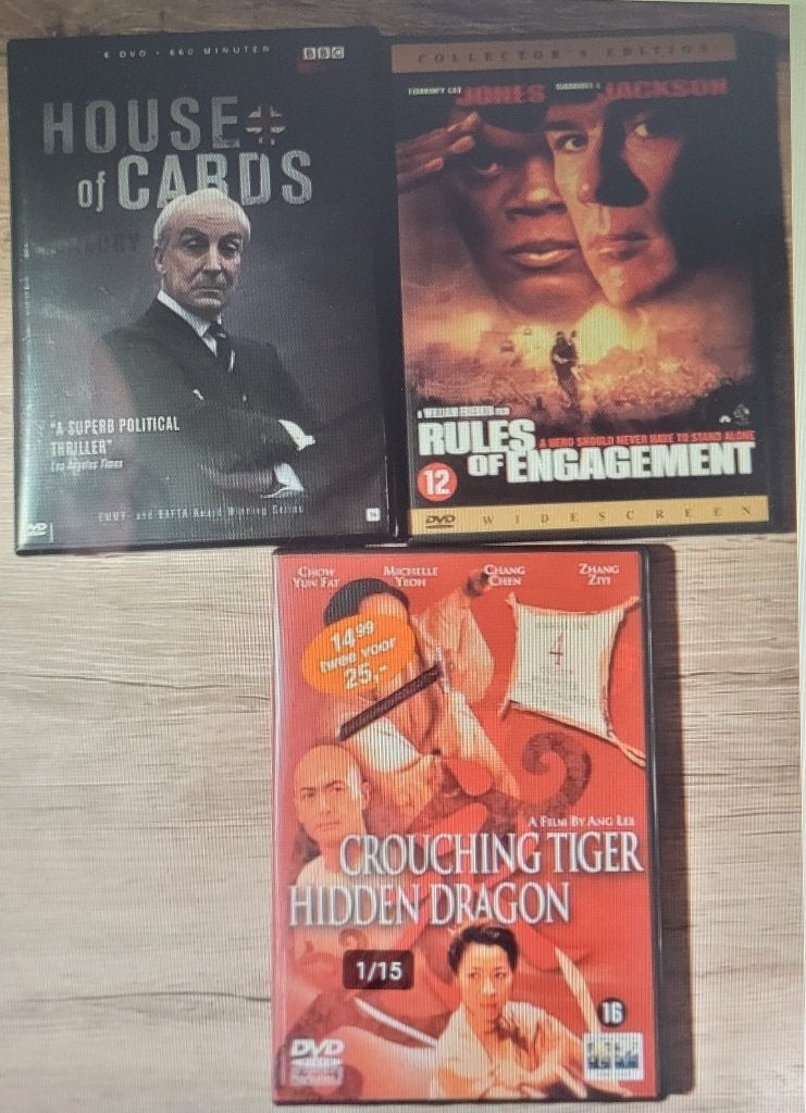Serie House of Cards, Rules of Engagement. Crouching Tiger, Cd's en Dvd's, Overige genres, Ophalen of Verzenden, Zo goed als nieuw