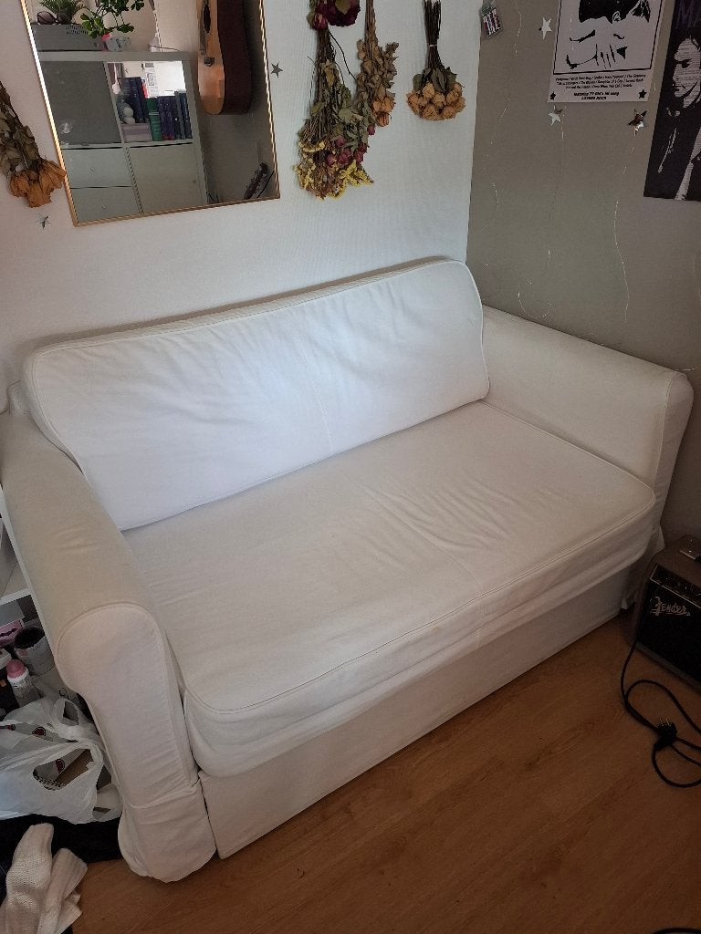 Ikea slaapbank, Ophalen, Gebruikt, Wit, Tweepersoons