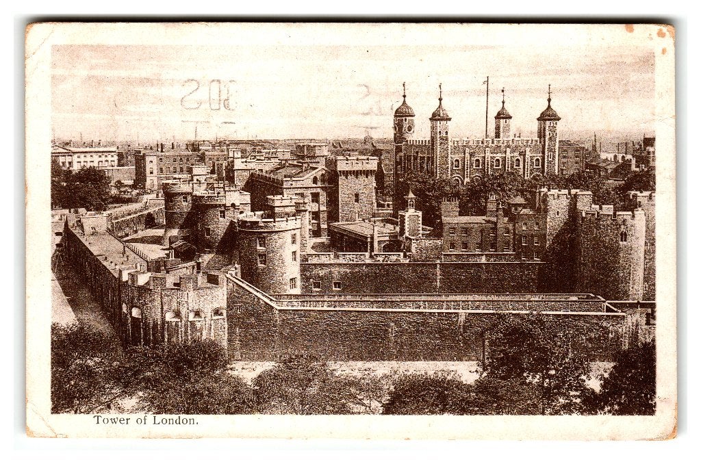 Londen, London. Tower of London, Verzenden, 1920 tot 1940, Gelopen, Engeland