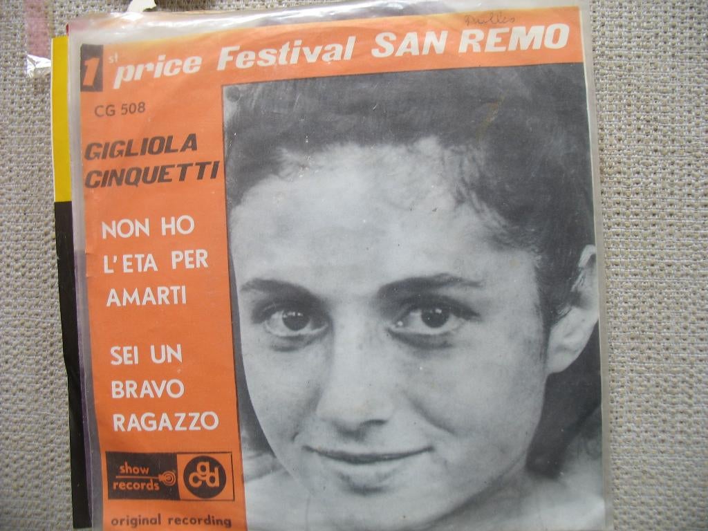 single-sale; Gigliola Cinquetti - Non ho l'eta per amarti, Ophalen of Verzenden, Gebruikt, Overige genres